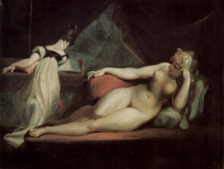 Johann Heinrich Fuseli Liegende Nackte und Klavierspielerin china oil painting image